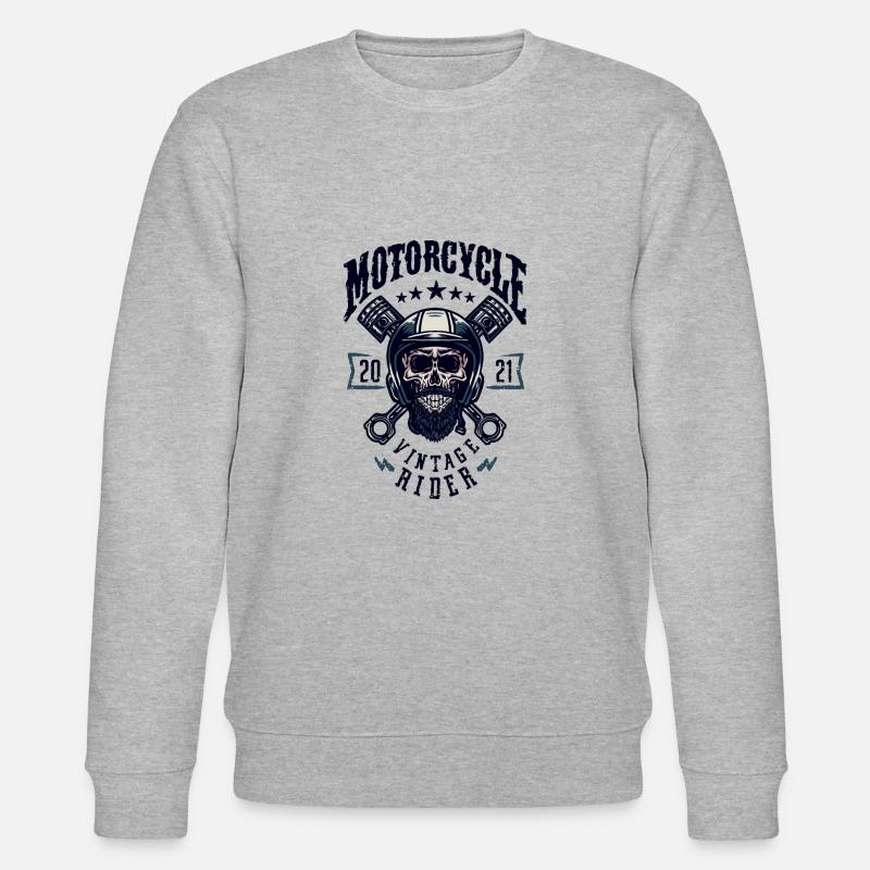 Crâne de cavalier - Sweat bio CHANGER Stanley/Stella Unisexe - gris chiné