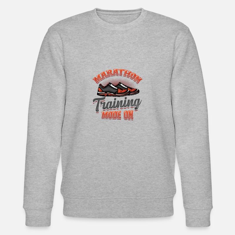 Marathon-Trainingsmodus, auf Marathon Runner - Stanley/Stella Unisex Bio-Sweatshirt CHANGER  - Grau meliert