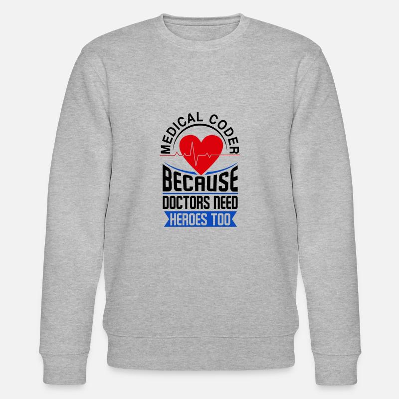 Codeur médical Profession Médical - Sweat bio CHANGER Stanley/Stella Unisexe - gris chiné