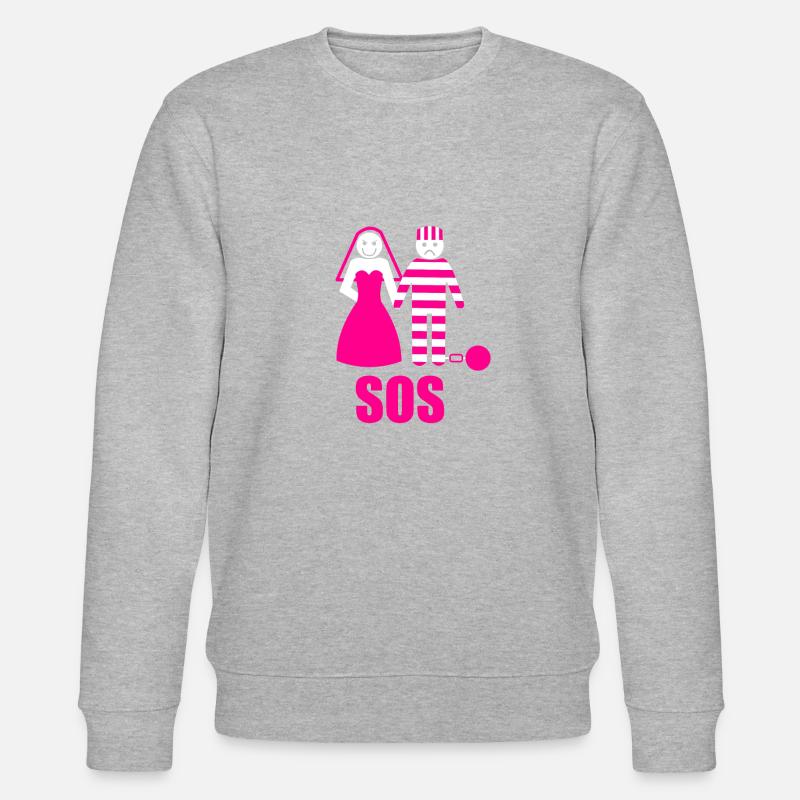 Junggesellenabschied Polterabend JGA Männer - Stanley/Stella Unisex Bio-Sweatshirt CHANGER  - Grau meliert