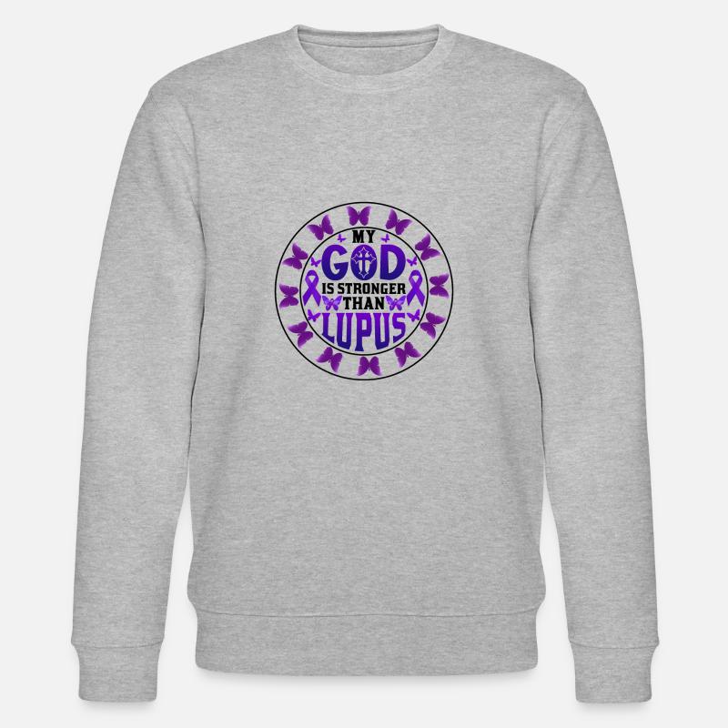 Lupus Bewusstseins Monat - Stanley/Stella Unisex Bio-Sweatshirt CHANGER  - Grau meliert