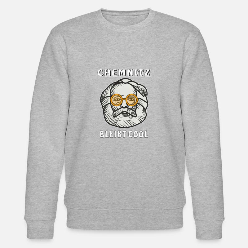 CHEMNITZ BLEIBT COOL - Stanley/Stella Unisex Bio-Sweatshirt CHANGER  - Grau meliert