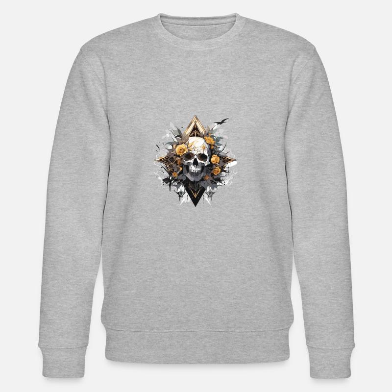 Skull Skull Skulls Skull Skeleton - Stanley/Stella CHANGER Unisex Organic Sweatshirt - heather grey