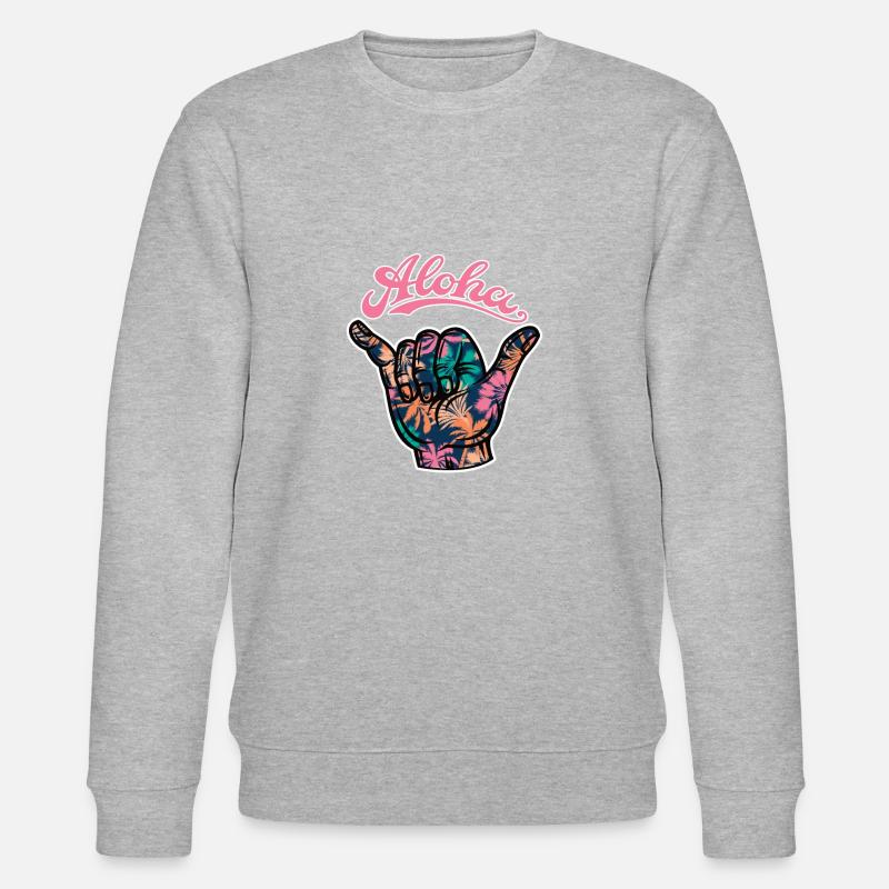 2 Aloha Shaka - Stanley/Stella Unisex Bio-Sweatshirt CHANGER  - Grau meliert