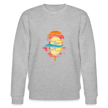 Just A Girl Who Loves Horse - Stanley/Stella CHANGER Unisex Organic Sweatshirt - heather grey - Front - Nik (191cm) & Marisol (170cm)