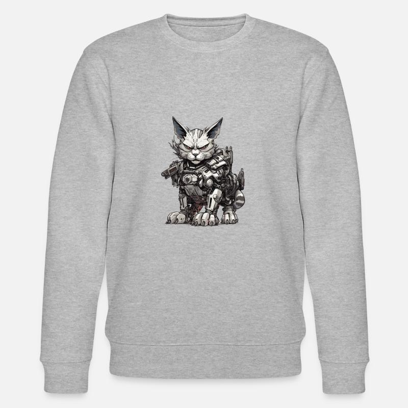 Robot chat - Sweat bio CHANGER Stanley/Stella Unisexe - gris chiné