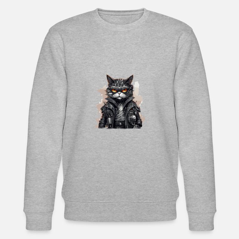 Robot chat - Sweat bio CHANGER Stanley/Stella Unisexe - gris chiné
