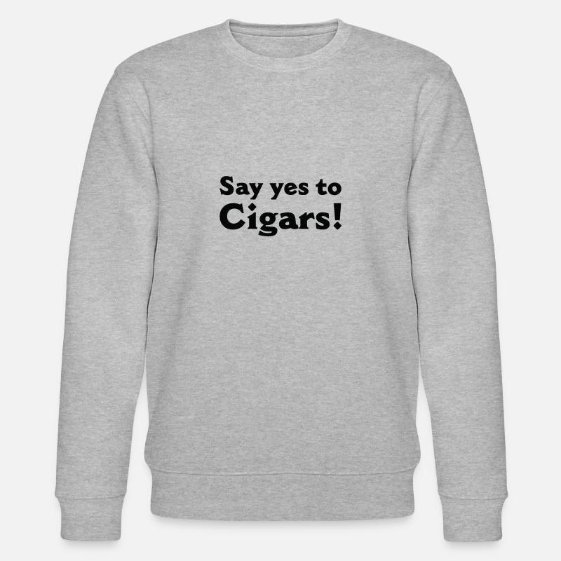 Zigarre Rauchen Zigarren Raucher - Stanley/Stella Unisex Bio-Sweatshirt CHANGER  - Grau meliert