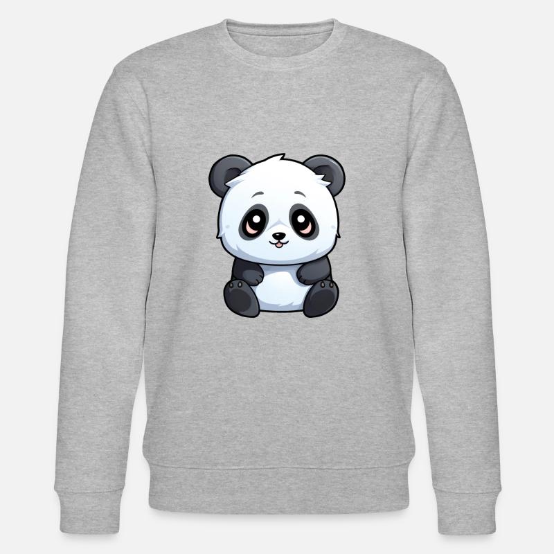 Panda mignon - Sweat bio CHANGER Stanley/Stella Unisexe - gris chiné