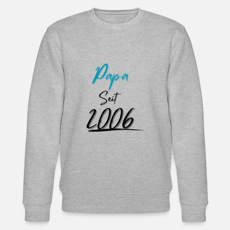 Papa seit 2006 - Stanley/Stella Unisex Bio-Sweatshirt CHANGER  - Grau meliert