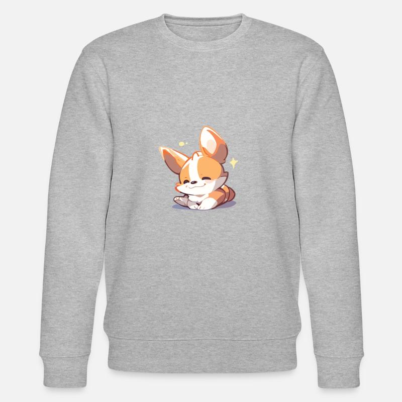 Corgi Hund - Stanley/Stella Unisex Bio-Sweatshirt CHANGER  - Grau meliert