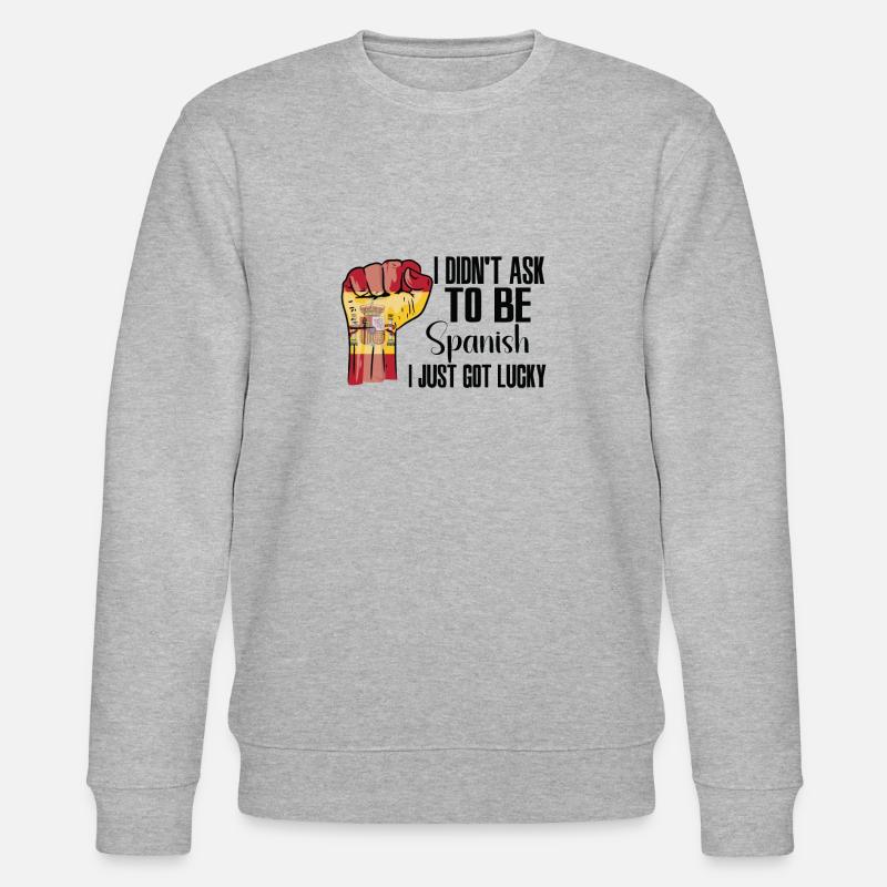 Fierté espagnole Drapeau espagnol cultivé - Sweat bio CHANGER Stanley/Stella Unisexe - gris chiné