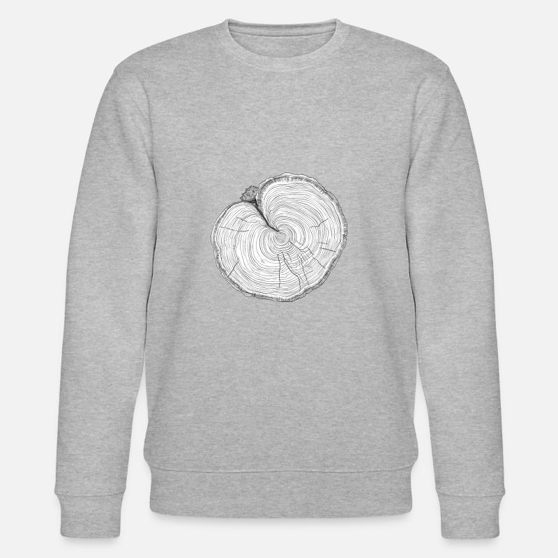Naturmotiv - Baumscheibe - Stanley/Stella Unisex Bio-Sweatshirt CHANGER  - Grau meliert