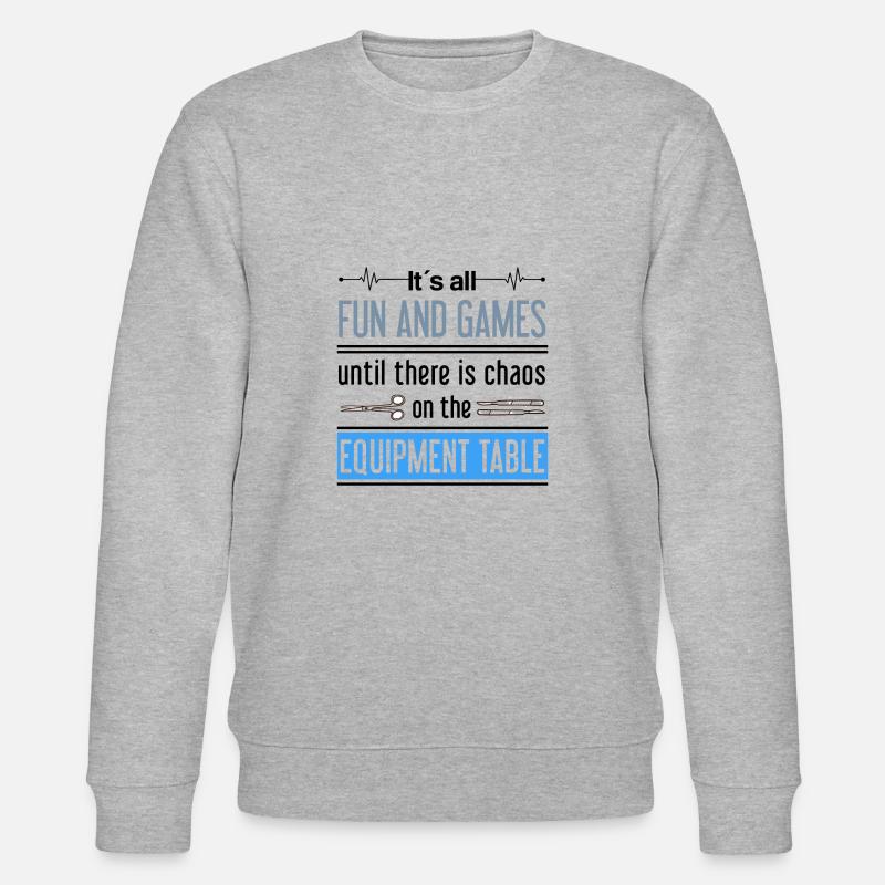 Scrub Tech OP-Techniker Chirurgischer Technologe - Stanley/Stella Unisex Bio-Sweatshirt CHANGER  - Grau meliert