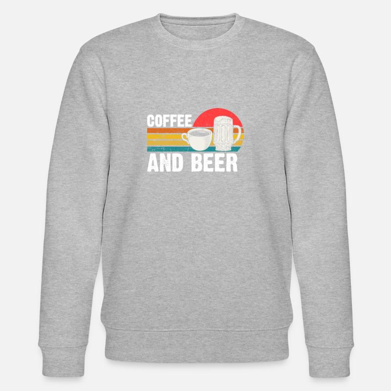Kaffee Und Bier Retro - Stanley/Stella Unisex Bio-Sweatshirt CHANGER  - Grau meliert