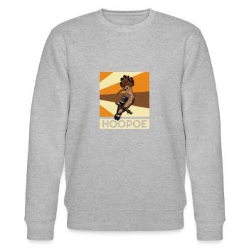 Wiedehopf Vogel Garten Wald Natur Ornithologe - Stanley/Stella Unisex Bio-Sweatshirt CHANGER  - Grau meliert - Vorne - Nik (191cm) & Marisol (170cm)