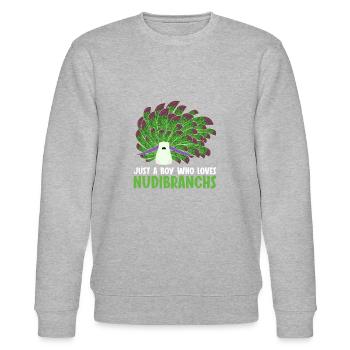 Nudibranch Nacktkiemer Nacktschnecken - Stanley/Stella Unisex Bio-Sweatshirt CHANGER  - Grau meliert - Vorne - Nik (191cm) & Marisol (170cm)