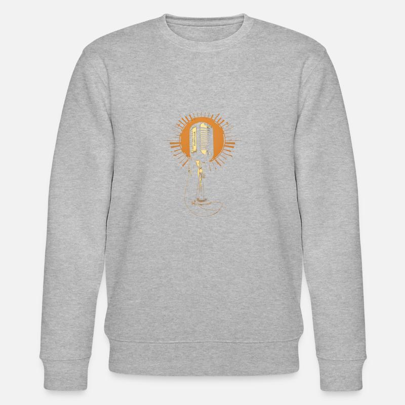 Mikrofon Retro Mikrofon - Stanley/Stella Unisex Bio-Sweatshirt CHANGER  - Grau meliert