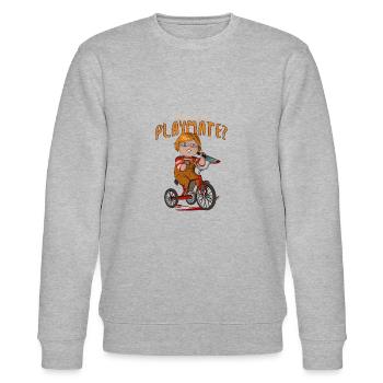 Jacky Halloween - Stanley/Stella Unisex Bio-Sweatshirt CHANGER  - Grau meliert - Vorne - Nik (191cm) & Marisol (170cm)