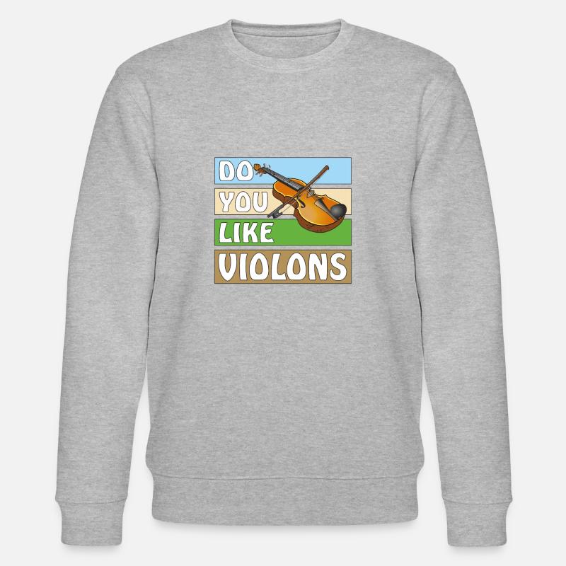 DO YOU LIKE VIOLONS - Stanley/Stella Unisex Bio-Sweatshirt CHANGER  - Grau meliert