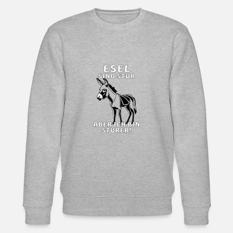 ESEL SIND STUR - Stanley/Stella Unisex Bio-Sweatshirt CHANGER  - Grau meliert