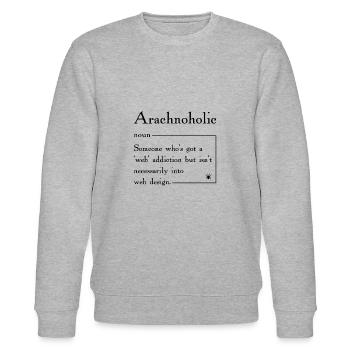 Spider Lovers Arachnid Web Terrarium - Stanley/Stella CHANGER Unisex Organic Sweatshirt - heather grey - Front - Nik (191cm) & Marisol (170cm)