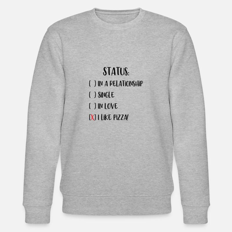 Statut de la pizza - Sweat bio CHANGER Stanley/Stella Unisexe - gris chiné