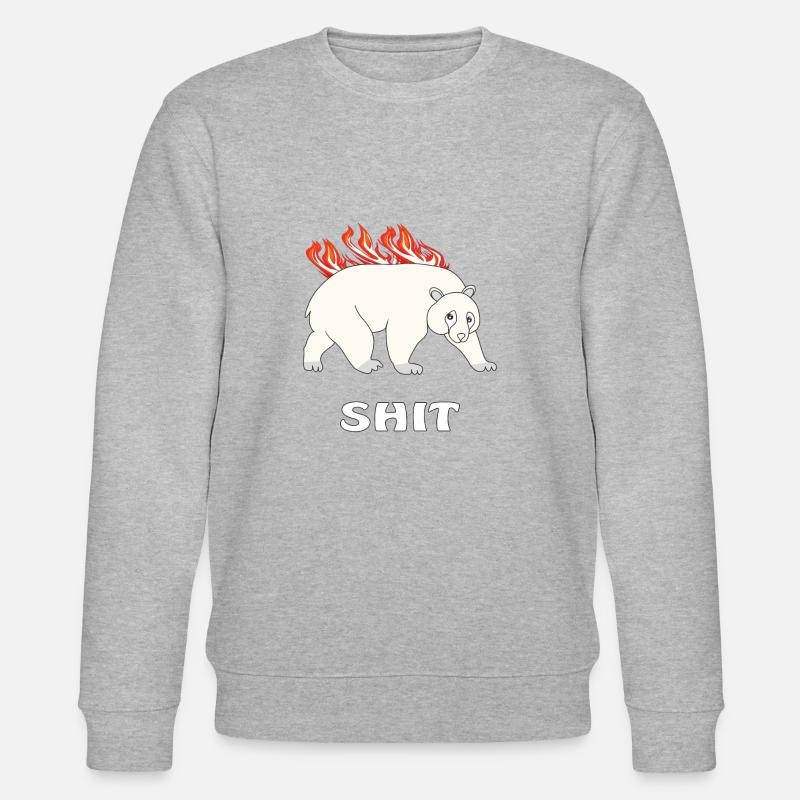 EISBÄR BRENNT SHIT - Stanley/Stella Unisex Bio-Sweatshirt CHANGER  - Grau meliert