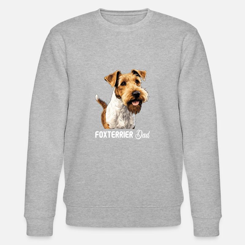 Hund Foxterrier - Stanley/Stella Unisex Bio-Sweatshirt CHANGER  - Grau meliert