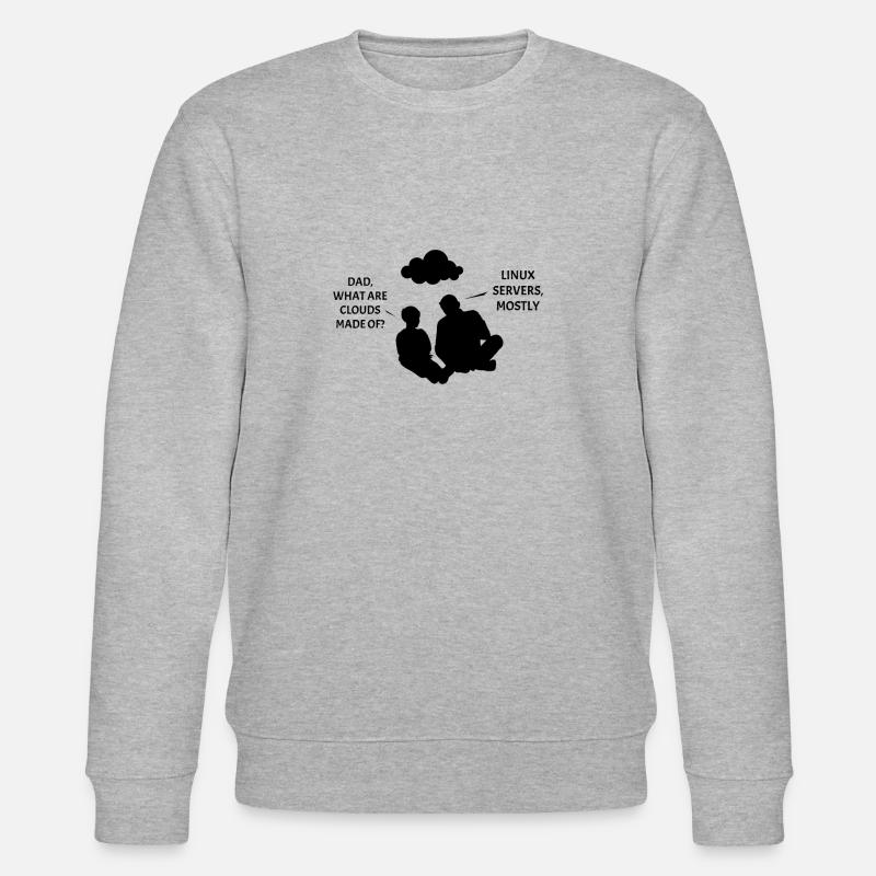 Clouds: Linux and Puzzles - Stanley/Stella CHANGER Unisex Organic Sweatshirt - heather grey