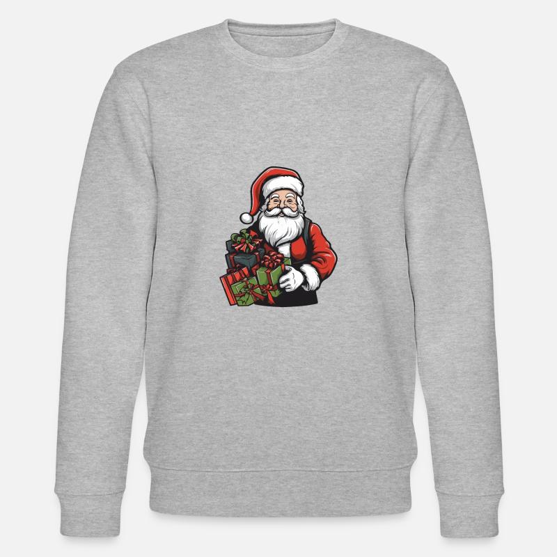 Weihnachtsmann Geschenke - Stanley/Stella Unisex Bio-Sweatshirt CHANGER - Grau meliert