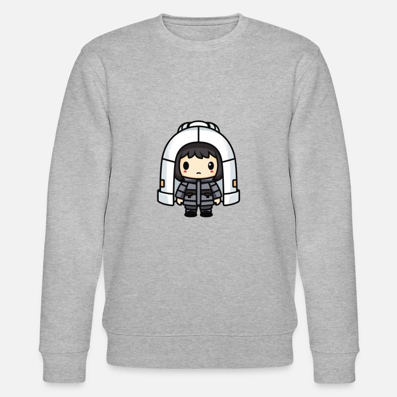 Iglu Eskimo Winter Comic - Stanley/Stella Unisex Bio-Sweatshirt CHANGER  - Grau meliert