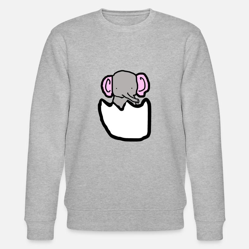 Elefant - Stanley/Stella Unisex Bio-Sweatshirt CHANGER  - Grau meliert