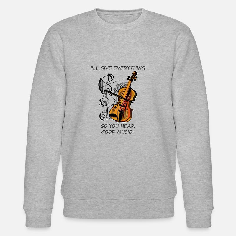 VIOLINE Geige Musik - Stanley/Stella Unisex Bio-Sweatshirt CHANGER  - Grau meliert