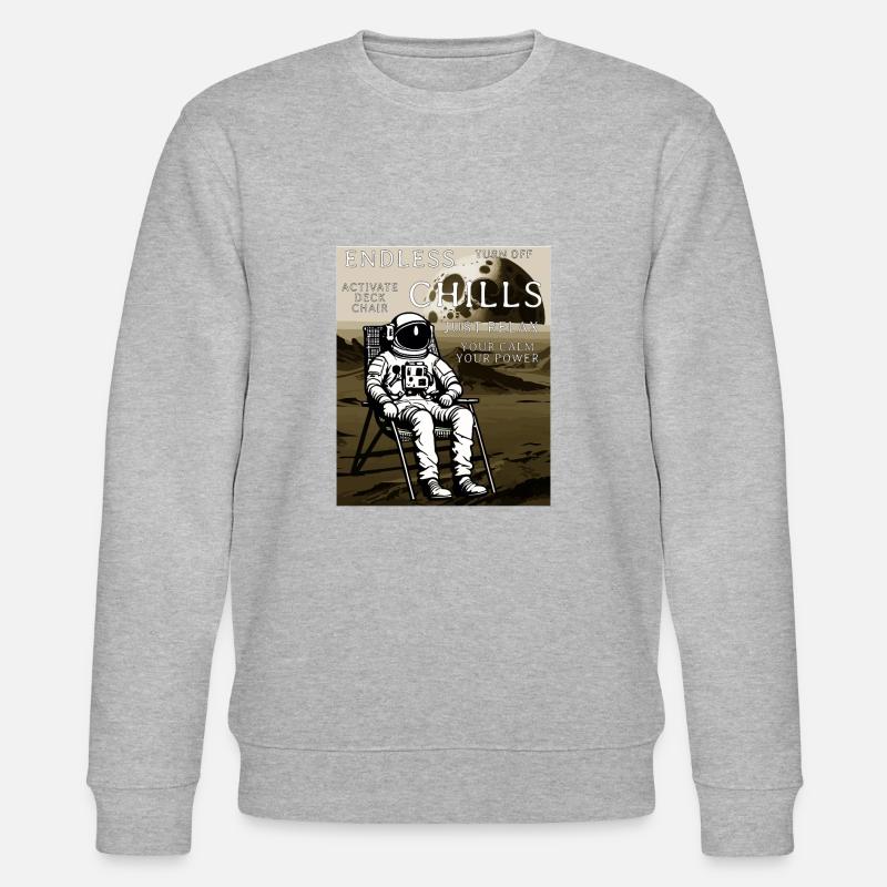 ASTRONAUT DECK CHAIR ENDLESS CHILLS - Stanley/Stella Unisex Bio-Sweatshirt CHANGER  - Grau meliert