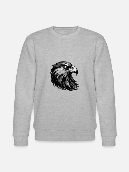 Eagle Head Portrait Animal - Stanley/Stella CHANGER Unisex Organic Sweatshirt - heather grey
