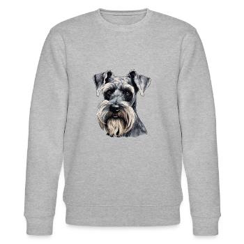 Schnauzer géant - Sweat bio CHANGER Stanley/Stella Unisexe - gris chiné - Devant - Nik (191cm) & Marisol (170cm)