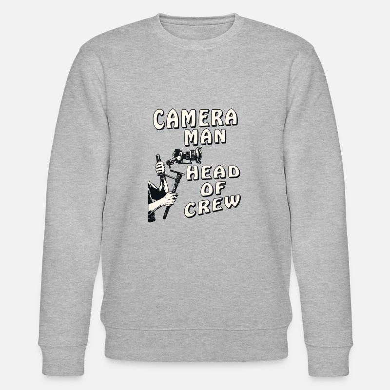 CAMERA MAN HEAD OF CREW - Stanley/Stella Unisex Bio-Sweatshirt CHANGER  - Grau meliert
