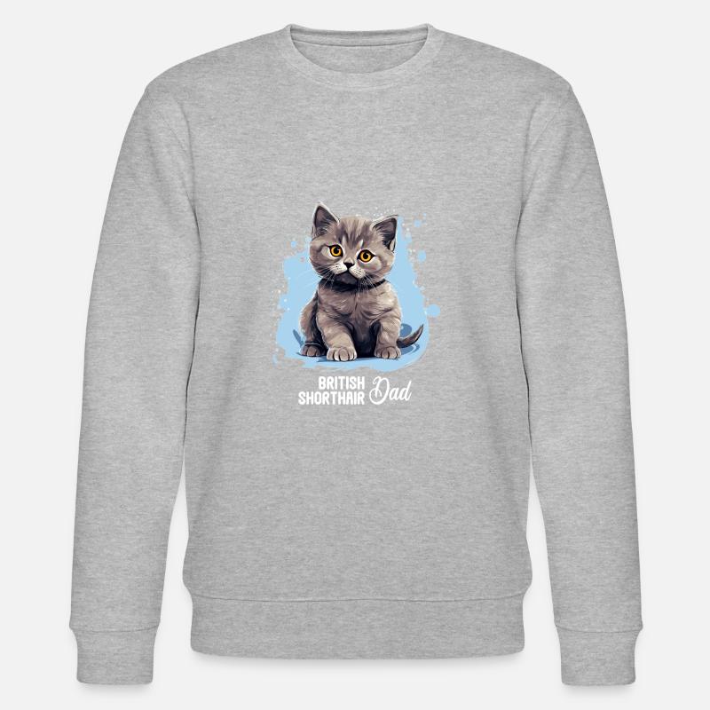 British Shorthair - Sweat bio CHANGER Stanley/Stella Unisexe - gris chiné