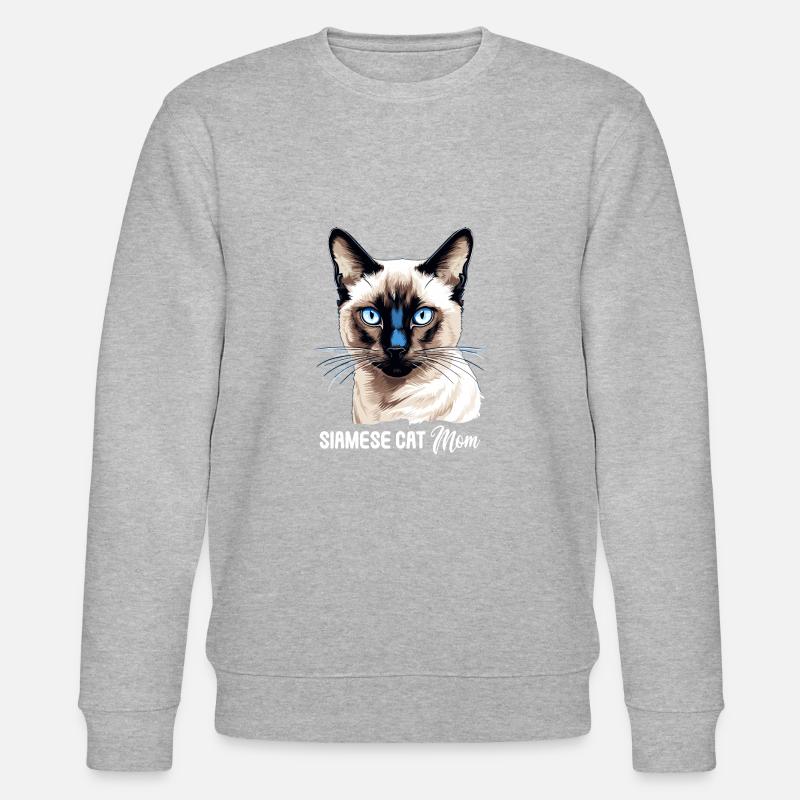 Siamese Cat Siamkatze - Stanley/Stella Unisex Bio-Sweatshirt CHANGER - Grau meliert