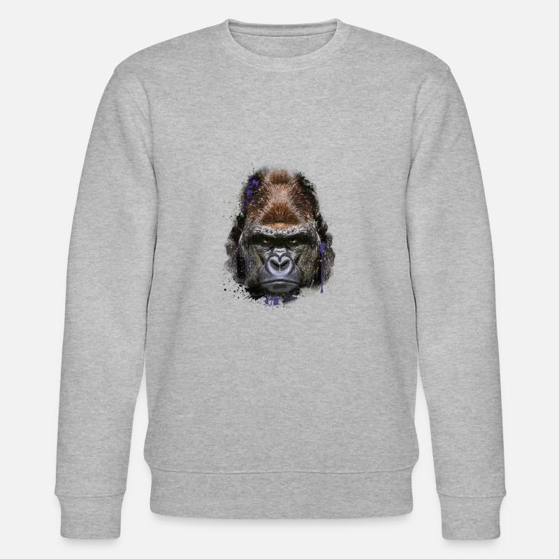 Jungle, Singe, Apeman, Gorille - Sweat bio CHANGER Stanley/Stella Unisexe - gris chiné