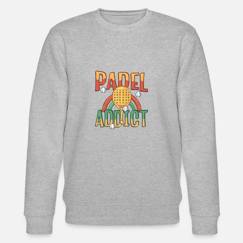Padel-süchtiger, Padel-tennis - Stanley/Stella Unisex Bio-Sweatshirt CHANGER  - Grau meliert