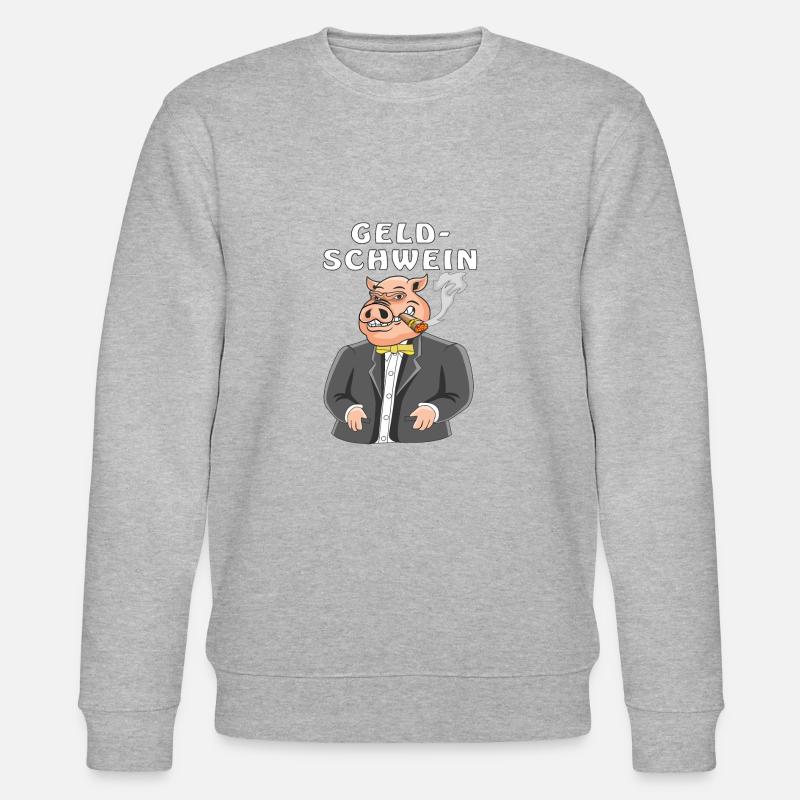 GELD SCHWEIN - Stanley/Stella Unisex Bio-Sweatshirt CHANGER  - Grau meliert