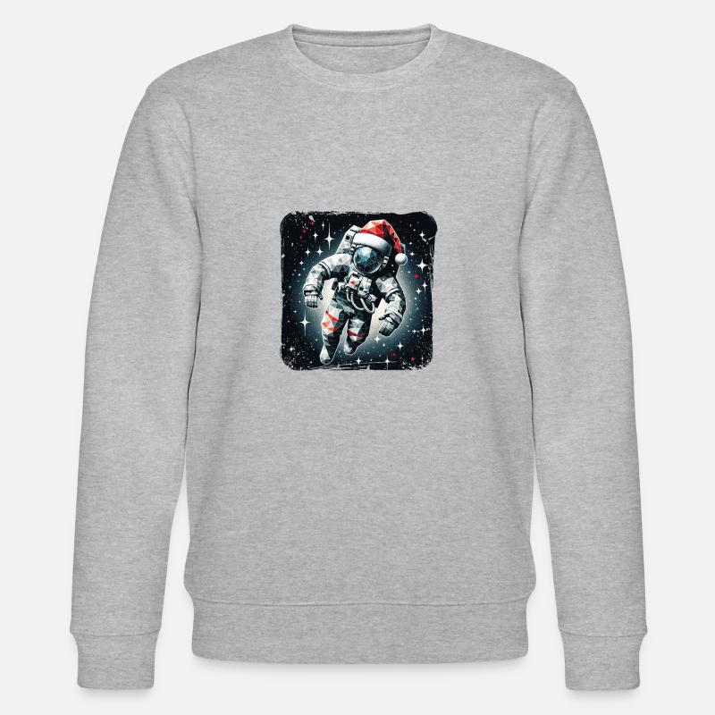 Astronaute Père Noël Polygone Noël - Sweat bio CHANGER Stanley/Stella Unisexe - gris chiné