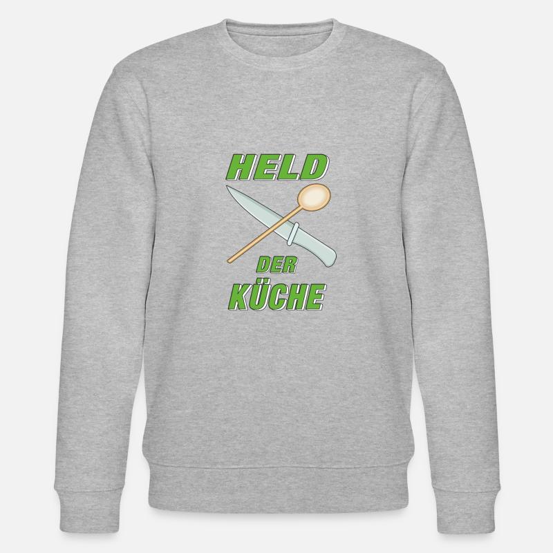 HELD DER KÜCHE - Stanley/Stella Unisex Bio-Sweatshirt CHANGER  - Grau meliert