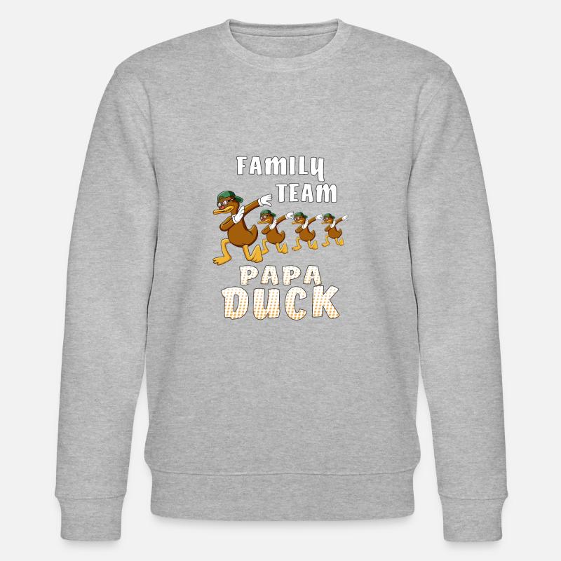 ÉQUIPE FAMILIALE PAPA DUCK - Sweat bio CHANGER Stanley/Stella Unisexe - gris chiné