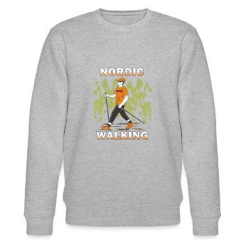 NORDIC WALKING - Stanley/Stella Unisex Bio-Sweatshirt CHANGER  - Grau meliert - Vorne - Nik (191cm) & Marisol (170cm)