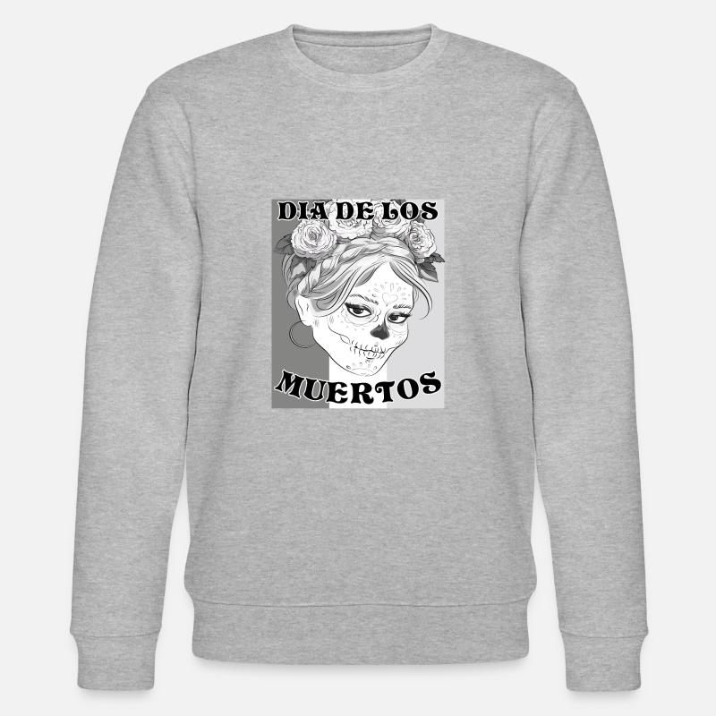 DIA DE LOS MUERTOS - Stanley/Stella Unisex Bio-Sweatshirt CHANGER  - Grau meliert