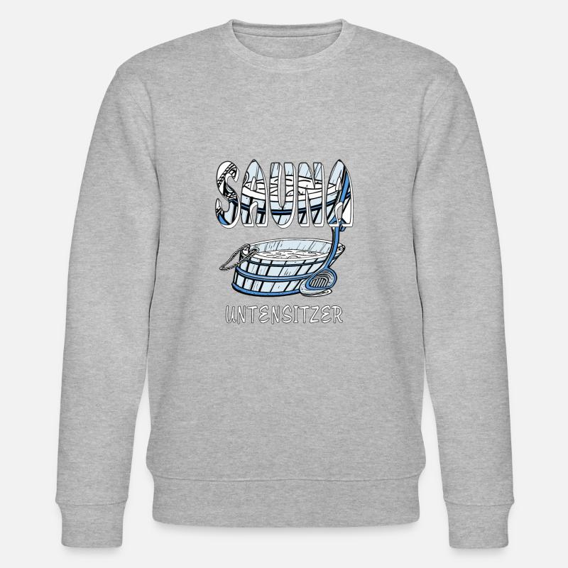 SAUNA UNTENSITZER - Stanley/Stella Unisex Bio-Sweatshirt CHANGER  - Grau meliert