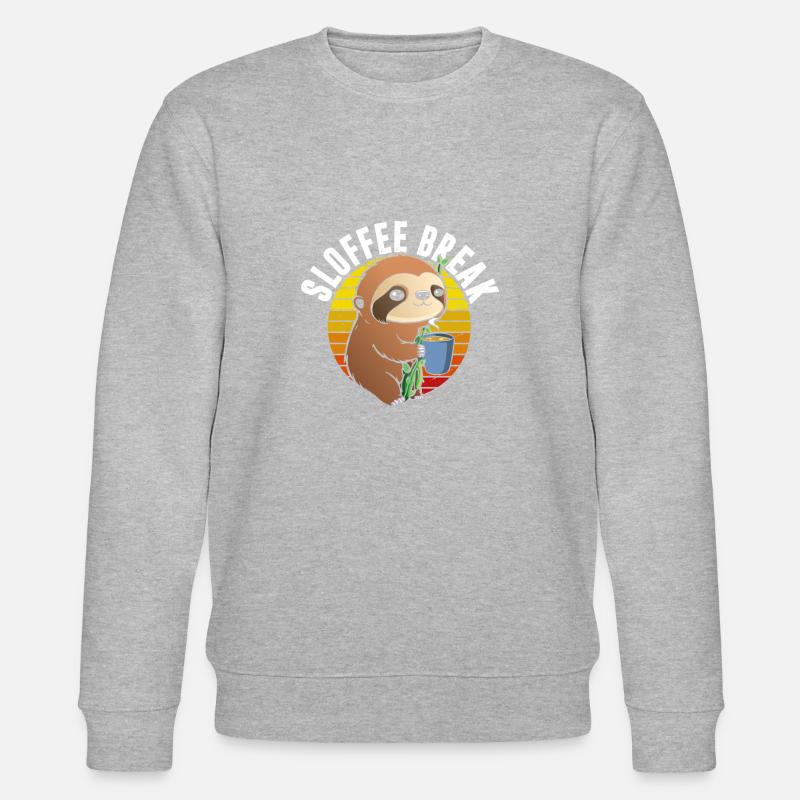 Sloffee-Pause Im Retro - Stanley/Stella Unisex Bio-Sweatshirt CHANGER - Grau meliert